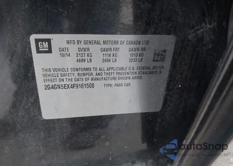 2015 Buick Regal Turbo/E-Assist Premium I from USA, damaged, VIN 2G4GN5EX4F9161500